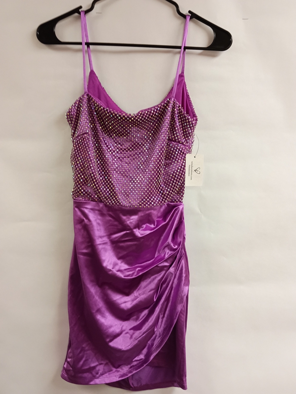 Windsor Purple Mini Dress with Embellished Bodice